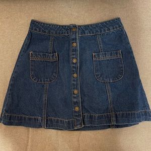 Denim Button Down Skirt